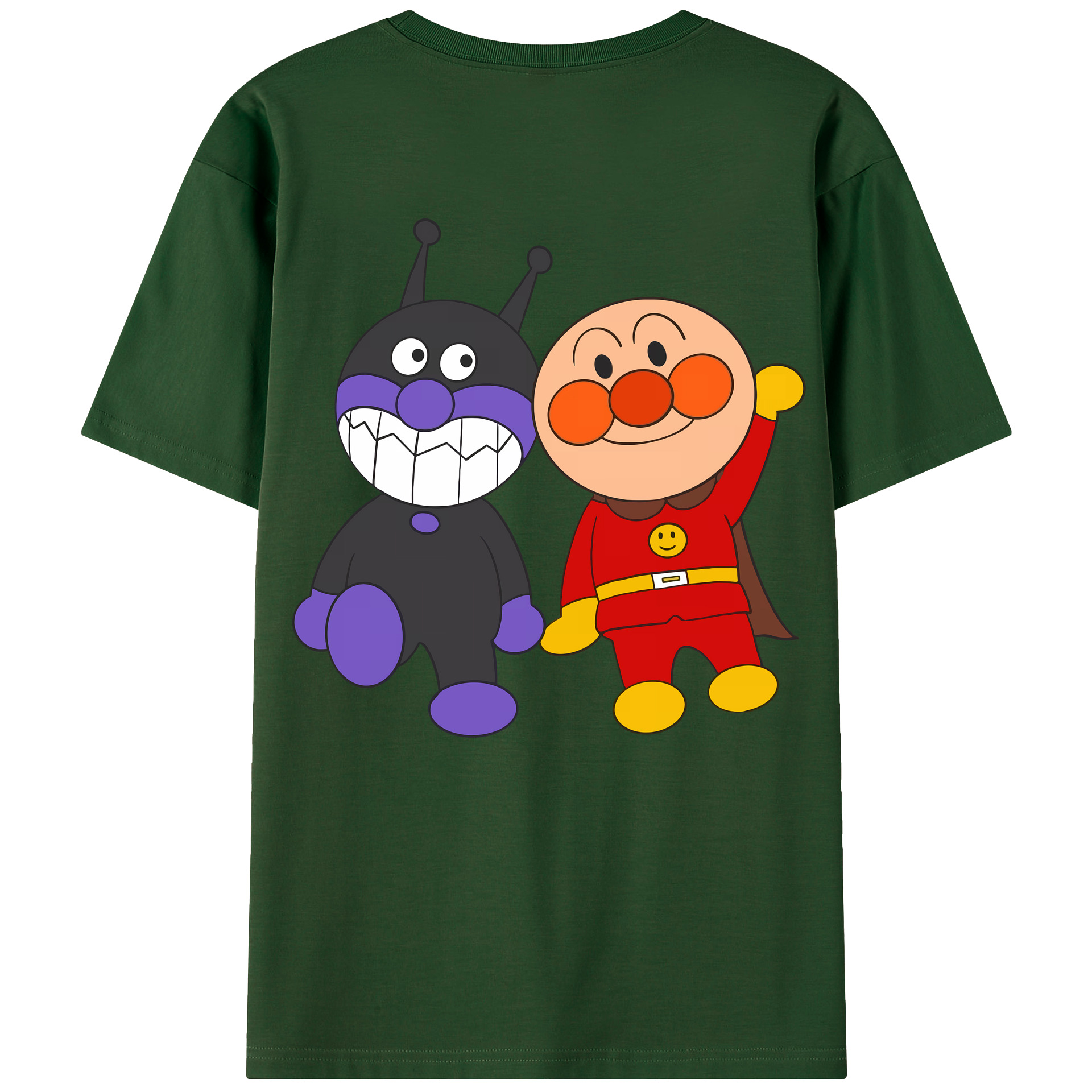 （画像用） アンパンマン Anpanman 綿100％半袖Tシャツ（背面プリント）